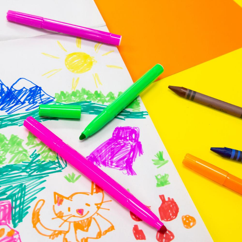 BAZIC Classic Broad Line Jumbo Washable Markers (10/Pack)