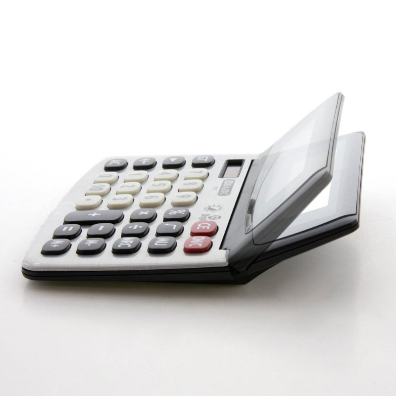 BAZIC 12-Digit Dual Power Desktop Calculator w/ Adjustable Display