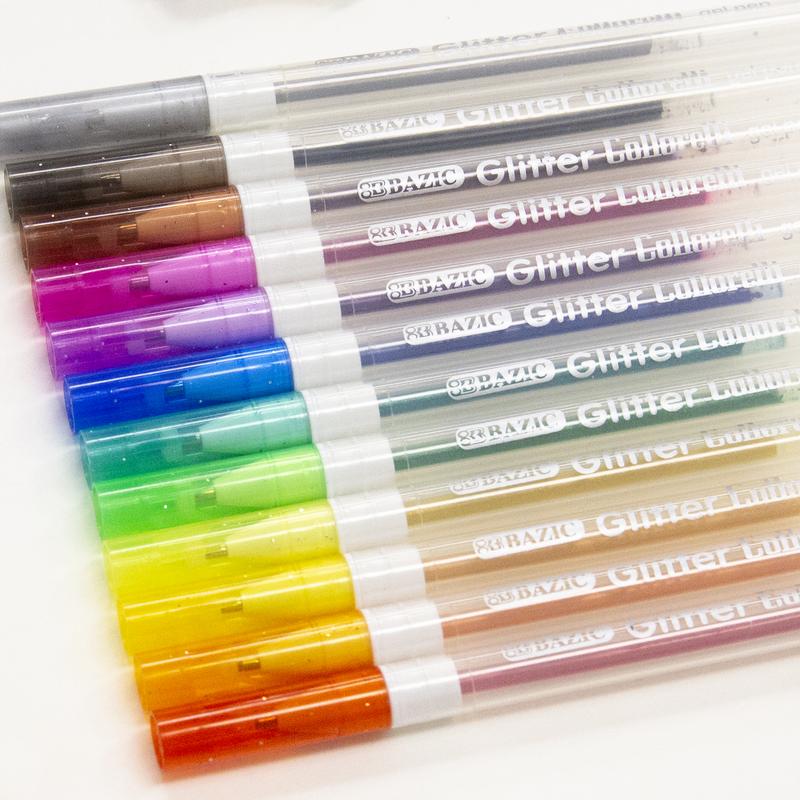 BAZIC 12 Glitter Color Collorelli Gel Pen