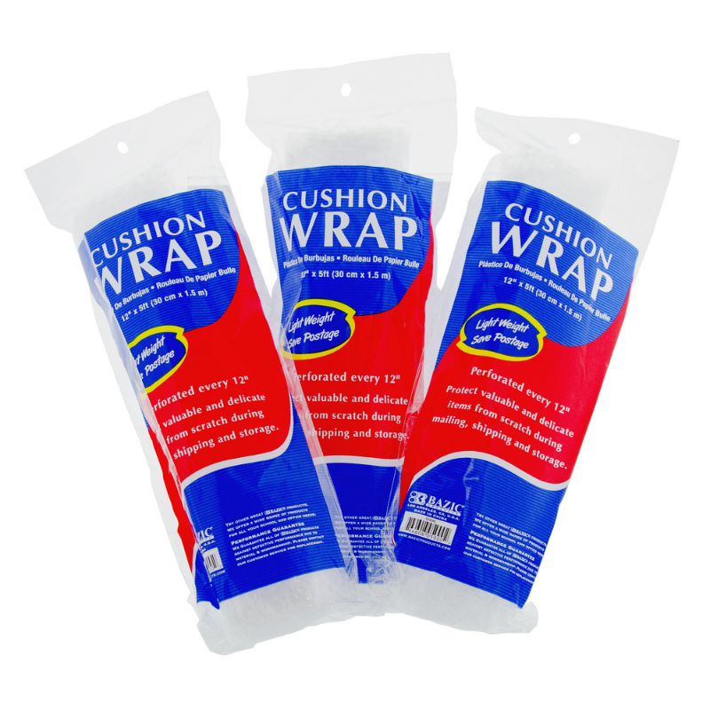 BAZIC 12" X 5' Cushion Bubble Wrap