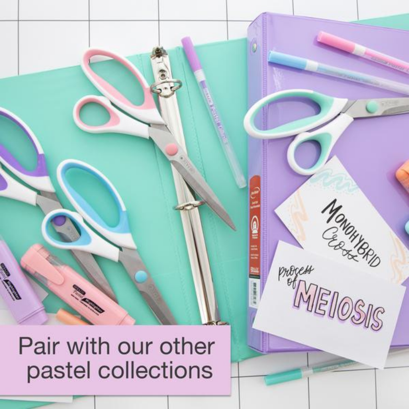 BAZIC 1" Asst. Pastel Color 3-Ring View Binder w/ 2-Pockets