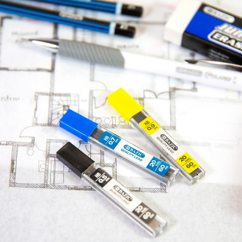 BAZIC 20 Ct. 0.7mm Mechanical Pencil Leads (8/pack)
