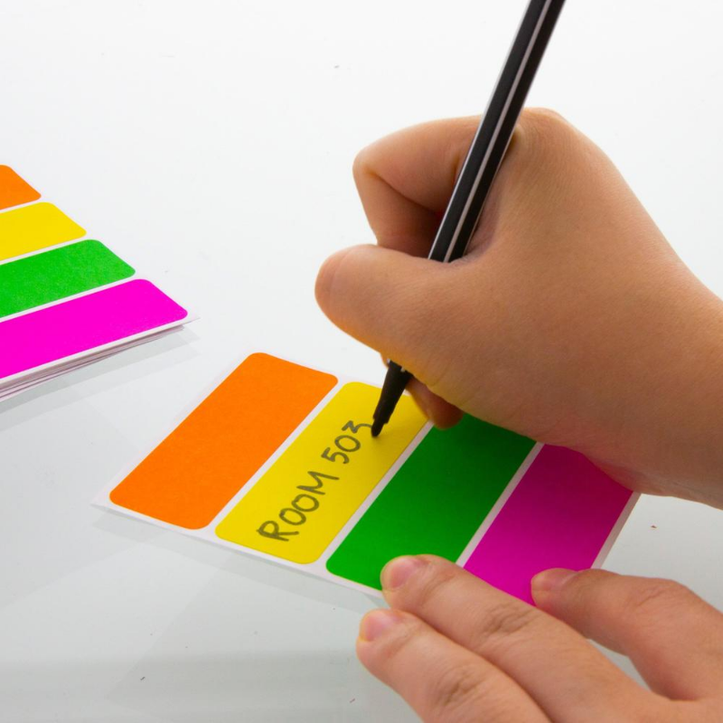 BAZIC 2 3/4" X 1" Fluorescent Multipurpose Label (60/Pack)