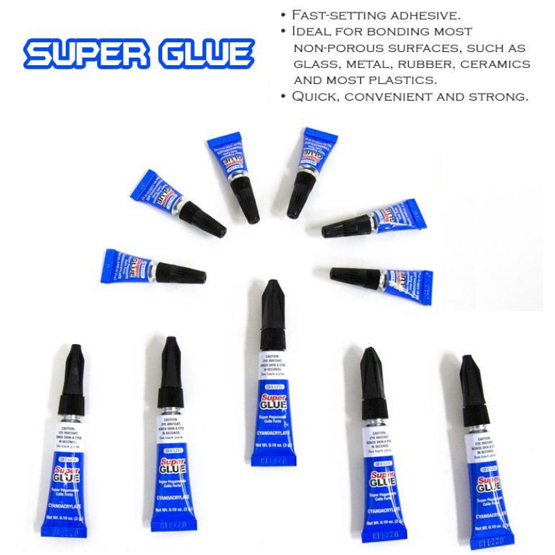 BAZIC 3g / 0.10 Oz. Super Glue (4/Pack)