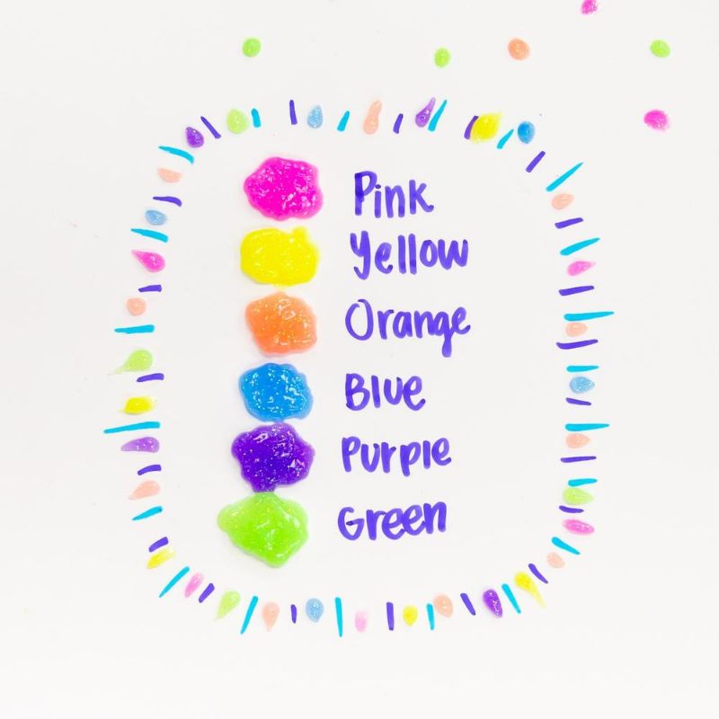 BAZIC 6.76 Oz. (200 mL) Neon Colour Glitter Glue