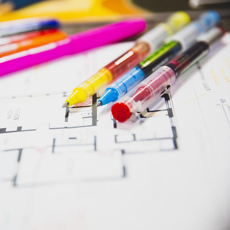 BAZIC 6 Color Dayton Rollerball Pen w/ Metal Clip