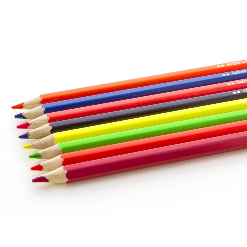 BAZIC Neon Coloured Pencils (8/Pack)