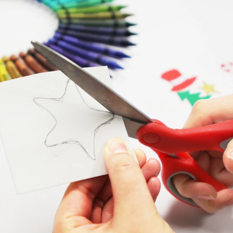 BAZIC 8" Soft Grip Stainless Steel Scissors