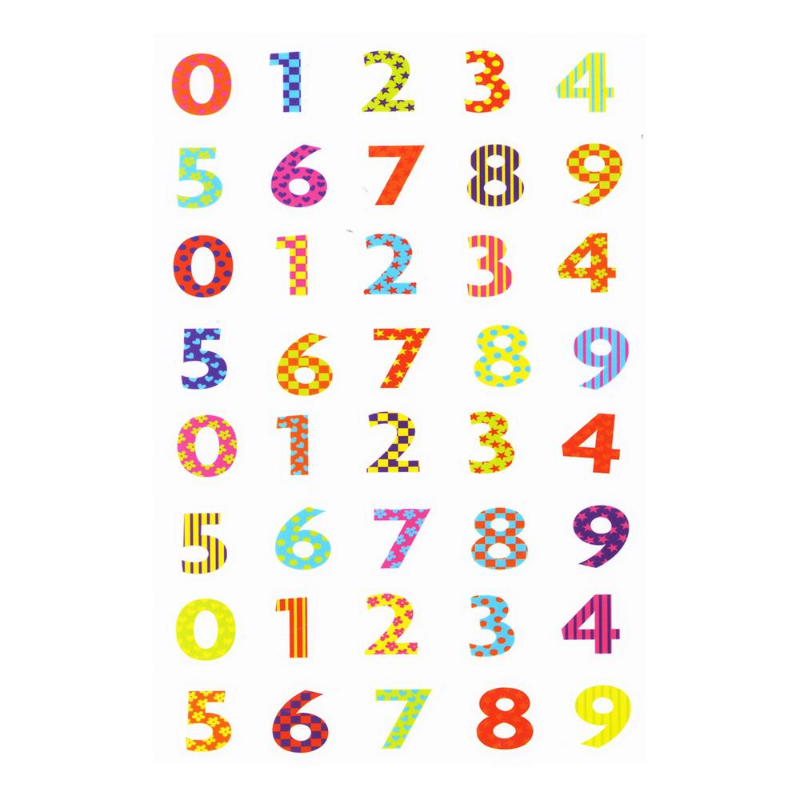 BAZIC Alphabet & Numbers Plastic Sticker Book