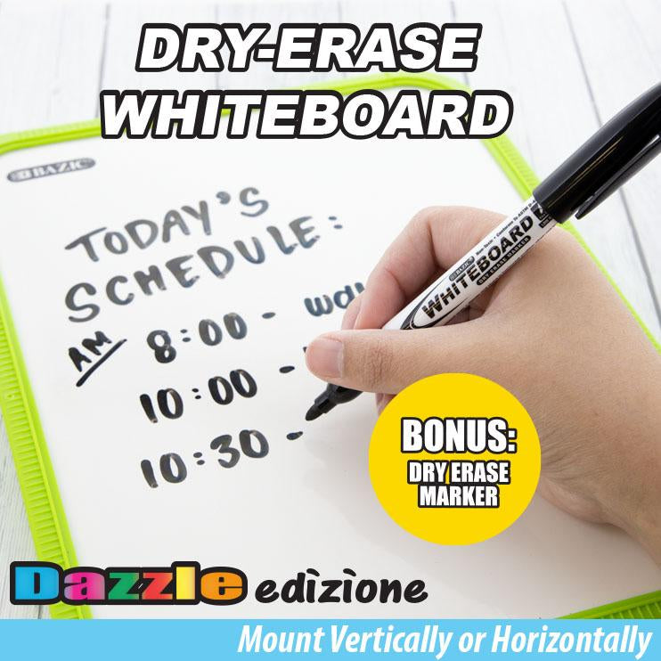 BAZIC Assorted Colour 8.5" X 11" Dry Erase Board w/ Marker