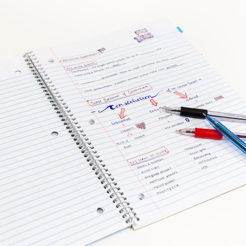 BAZIC College Ruled 70 Sheets 1-Subject Poly Cover Spiral Notebook