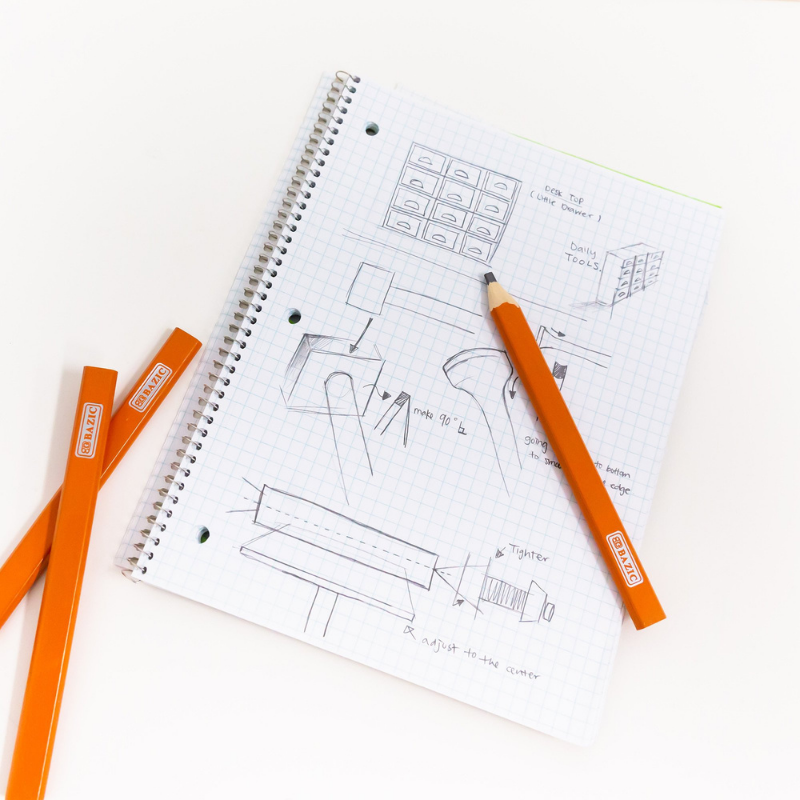 BAZIC Carpenter's Pencil (5/Pack)