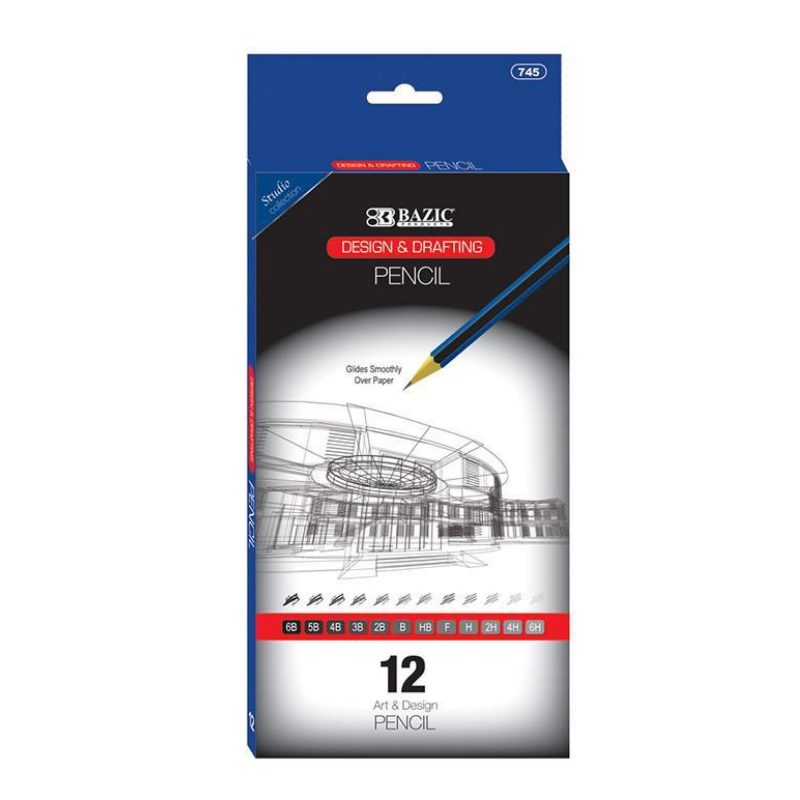 BAZIC Design & Drafting Pencil Set (12 Assortment)