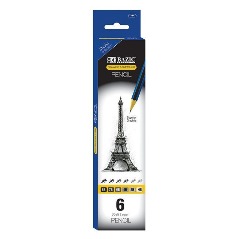 BAZIC Drawing & Sketching Pencil Set (6 Assortment)