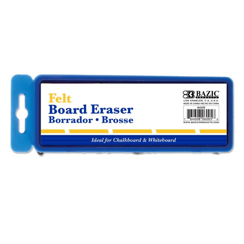 BAZIC Felt Chalkboard/Whiteboard Eraser w/ Hanger