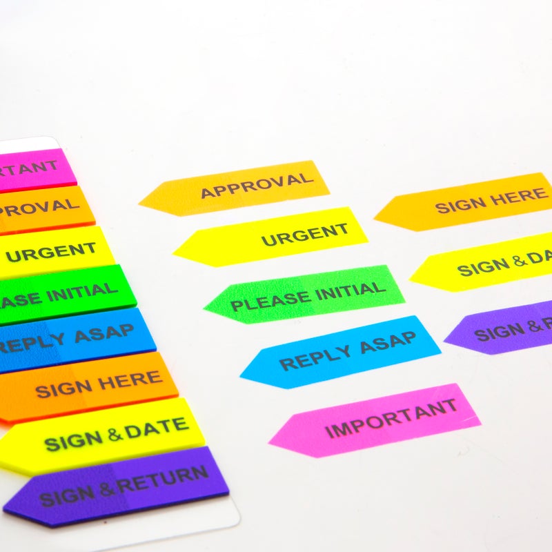 BAZIC 0.5" X 1.7" 20 Printed Arrow Flags (8/Pack)