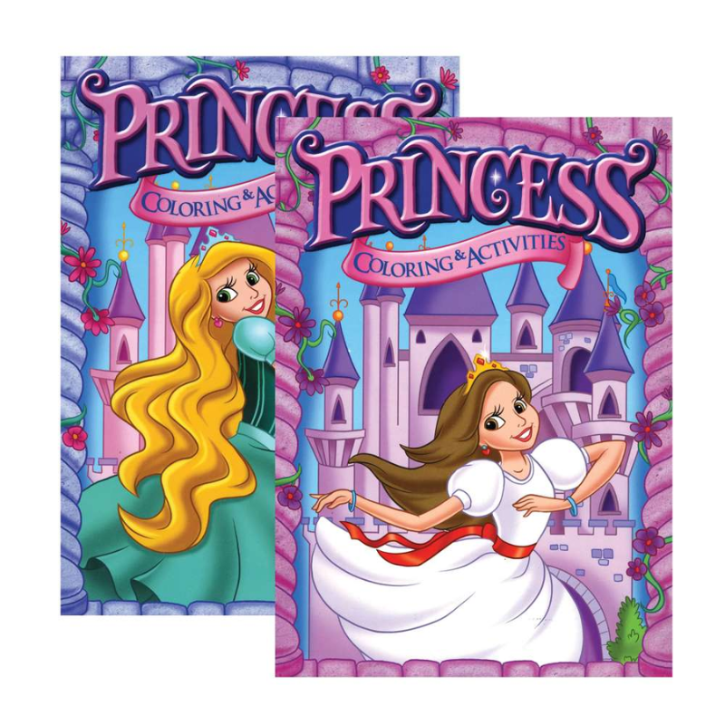 BAZIC Jumbo Princess Colouring & Activity Book