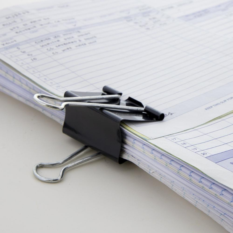 BAZIC Large 2" (51mm) Black Binder Clip (12/Pack)