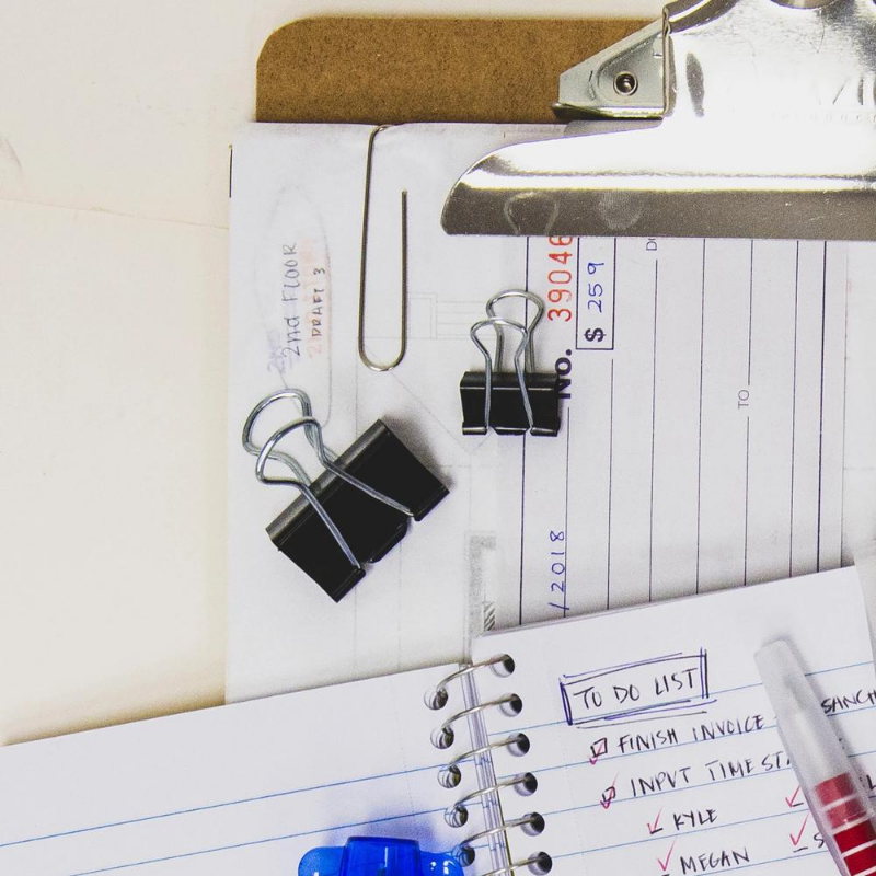 BAZIC Medium 1 1/4" (32mm) Black Binder Clip (12/Pack)