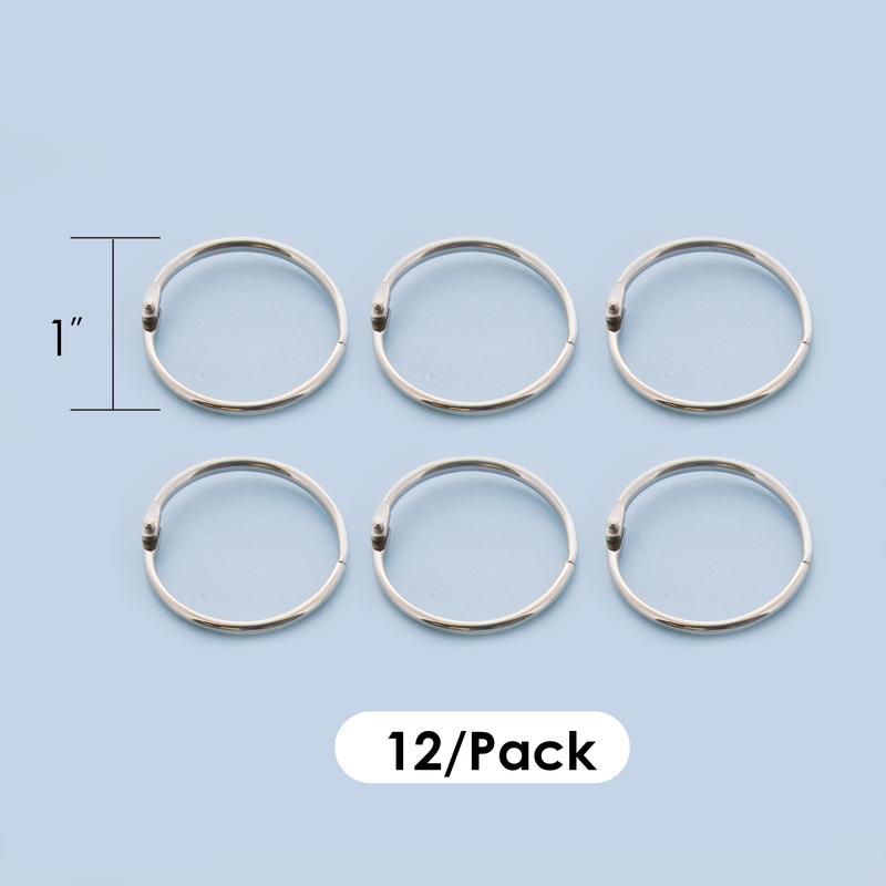 BAZIC 1" Metal Book Rings (12/Pack)