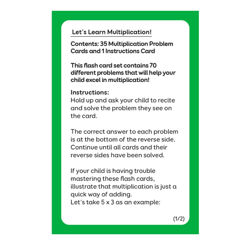 BAZIC Multiplication Flash Cards (36/Pack)