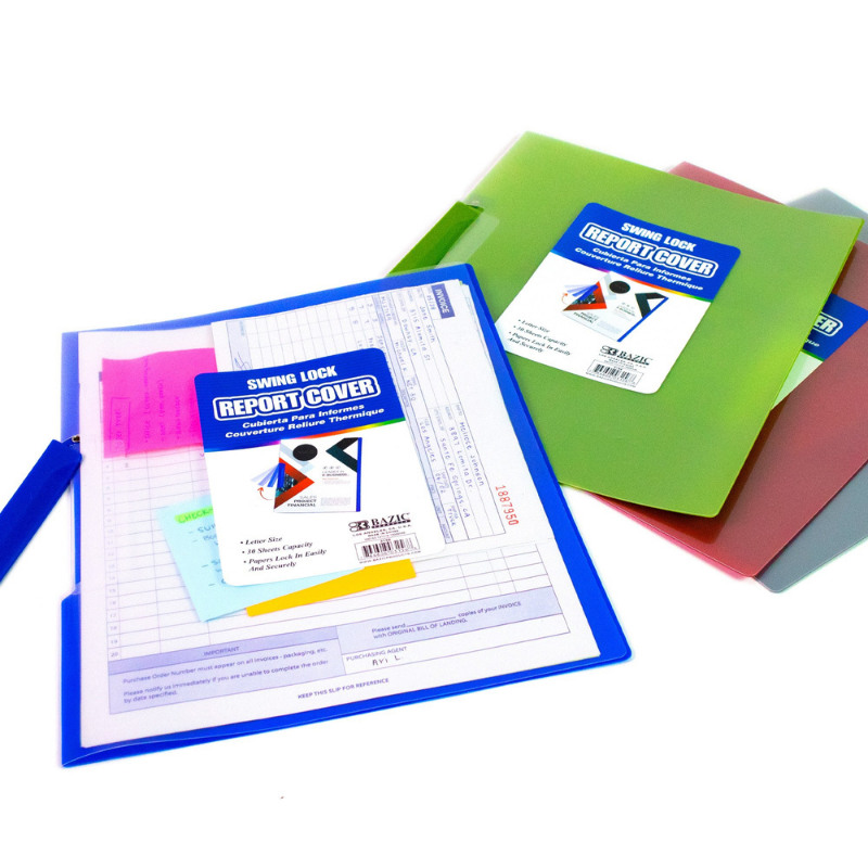 BAZIC Swing-lock Report Cover w/Clear Front