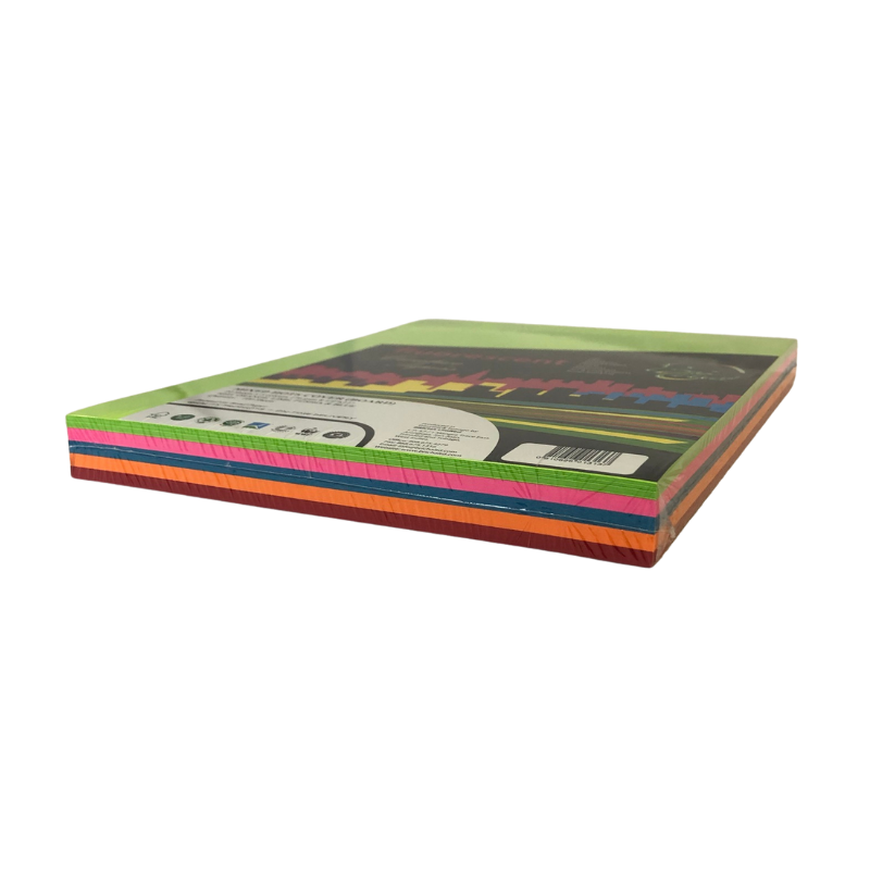BriCha 176gsm Coloured Board (100 Sheets) - Assorted - 8.5" x 11"