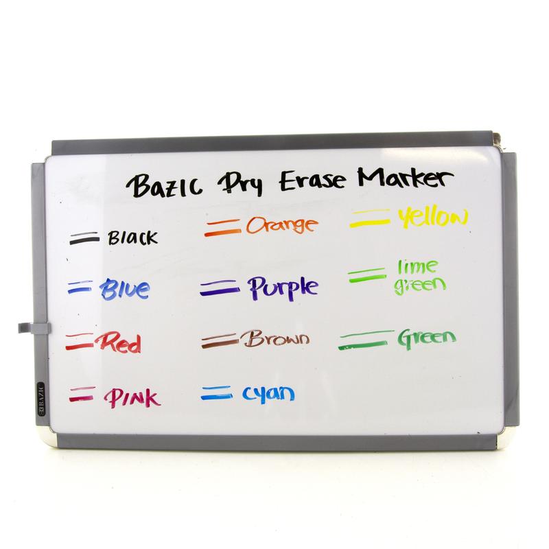 BAZIC Bright Color Chisel Tip Dry-Erase Markers (6/Pack)