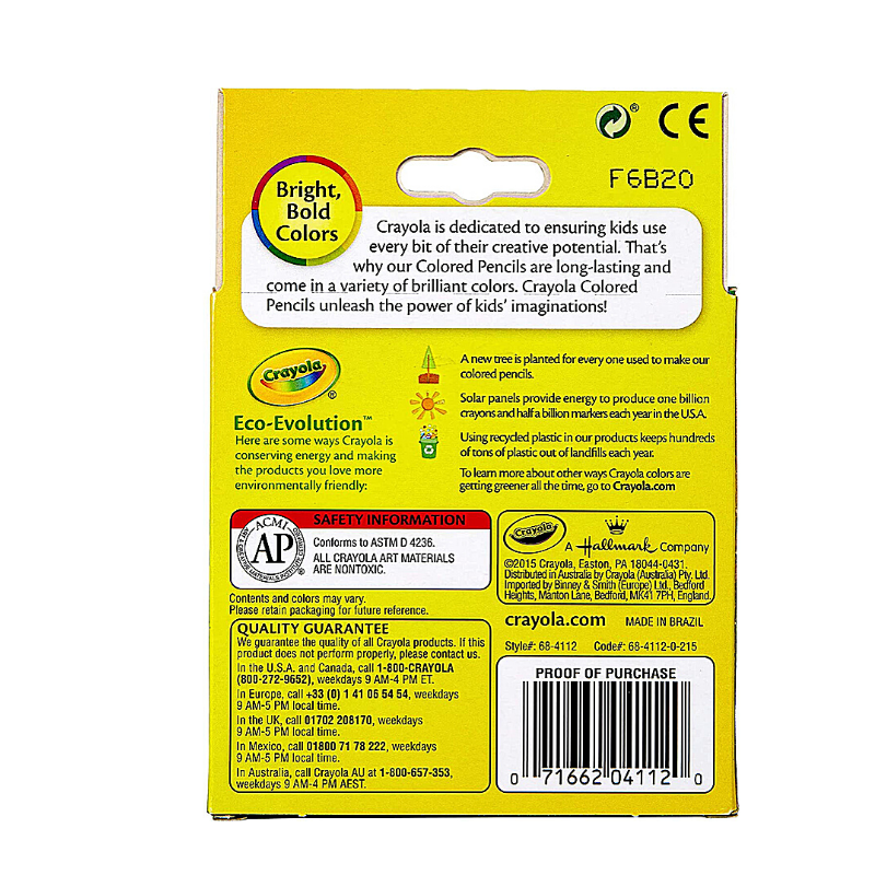 Crayola Short Coloured Pencils (12/Pack)