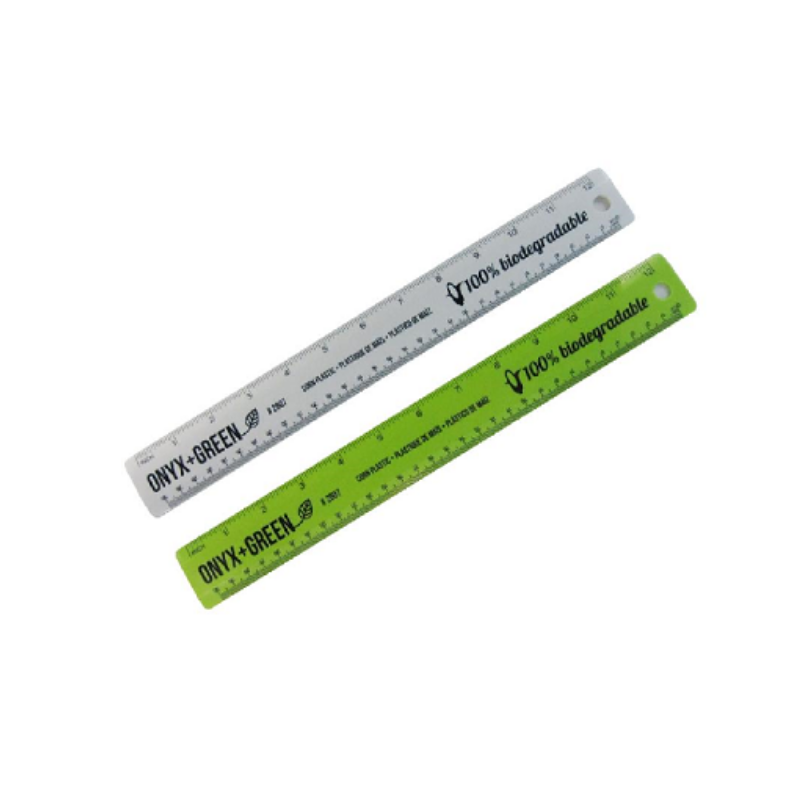 Onyx & Green Eco-Friendly 12" Plastic Ruler