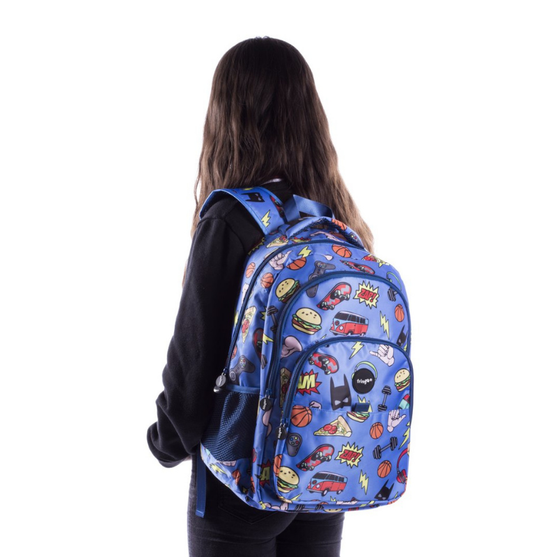 Fringoo Multi-Compartment Backpack - Doodle Boy