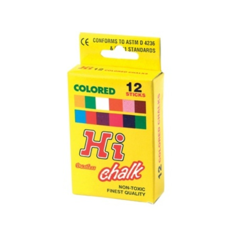 HI Blackboard Chalk (12/Pack) - Assorted