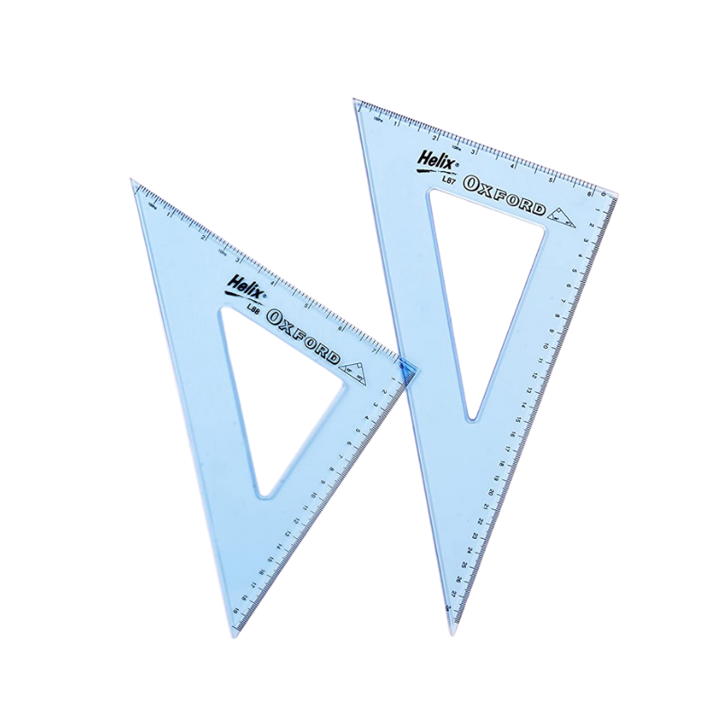 Helix Oxford 31cm 45 & 60 Degree Set Squares