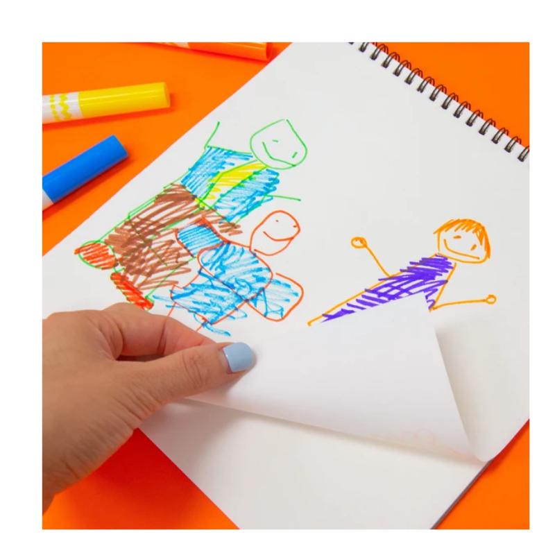 BAZIC 9" x 9" Top Bound Spiral Sketch Pad (40 Sheets)