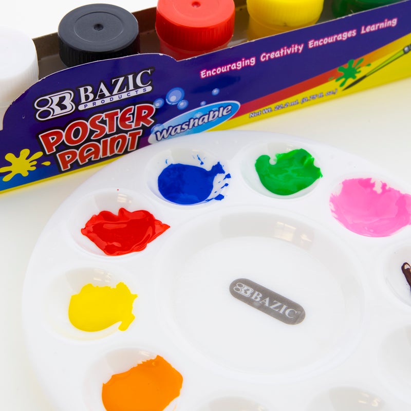 BAZIC 10 Well Round Mixing Paint Palette