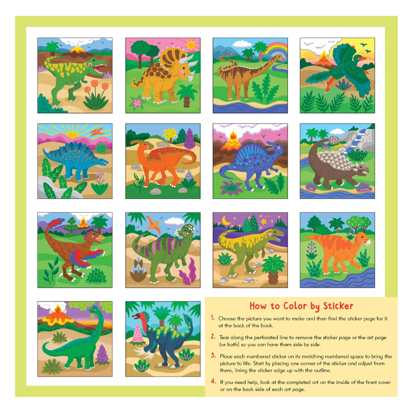 Peter Pauper My First Colour-by-Sticker Book - Dinosaurs