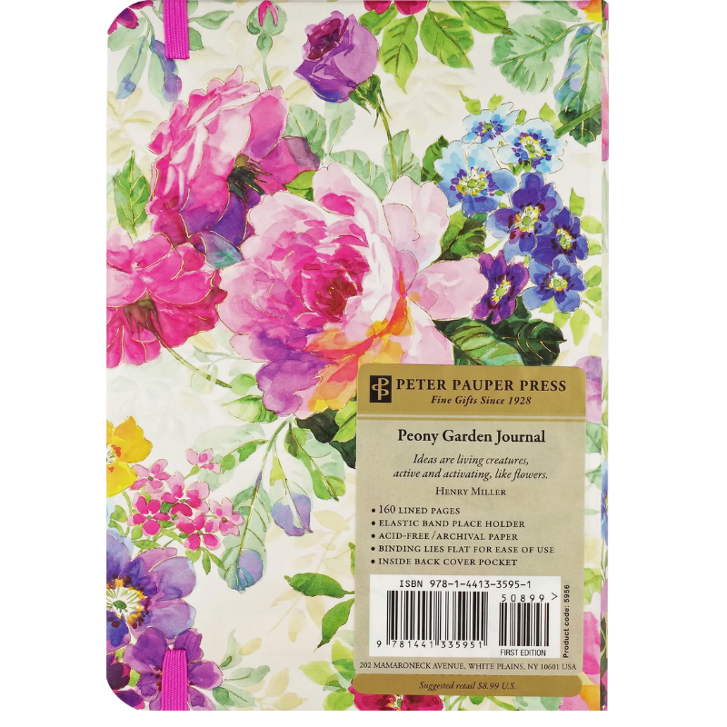 Peter Pauper Peony Garden Journal - 5" x 7"