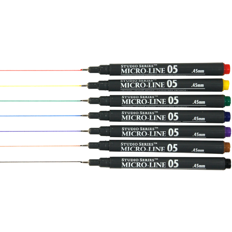 Peter Pauper Studio Series 7pcs Micro-Line Coloured Pen Set