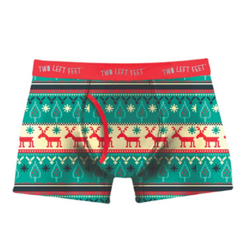 Two Left Feet Men's Ugly Christmas Trunks Underwear