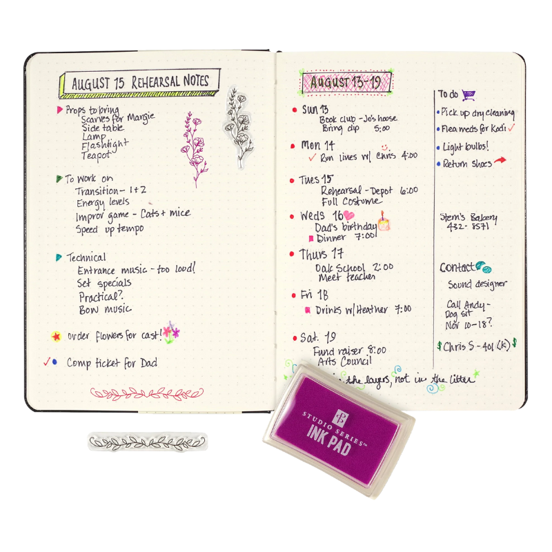 Peter Pauper Botanicals Clear Silicone Stamp Set