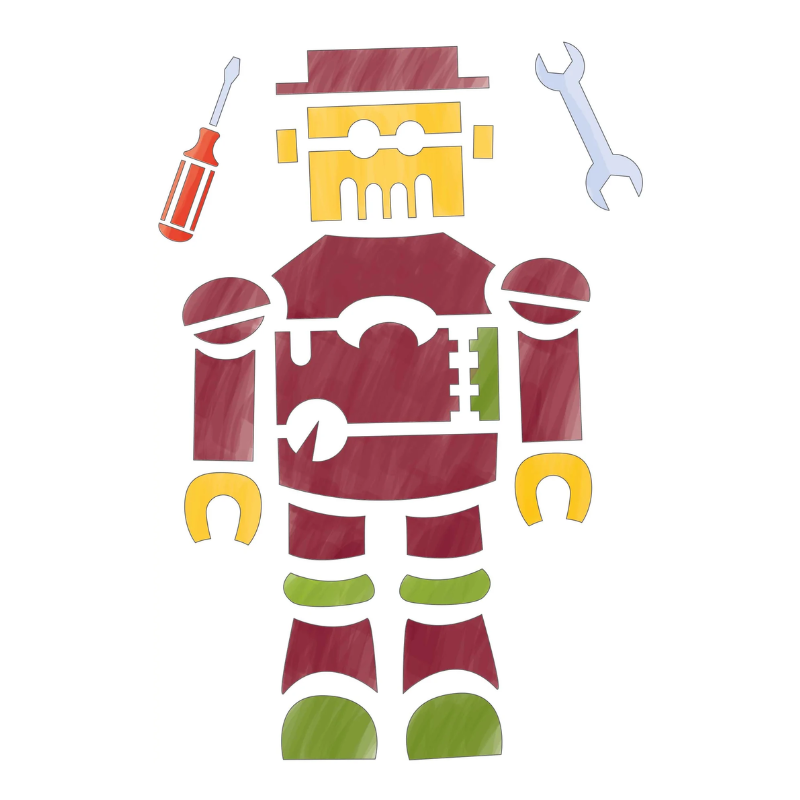 Peter Pauper Robot Stencils Kit
