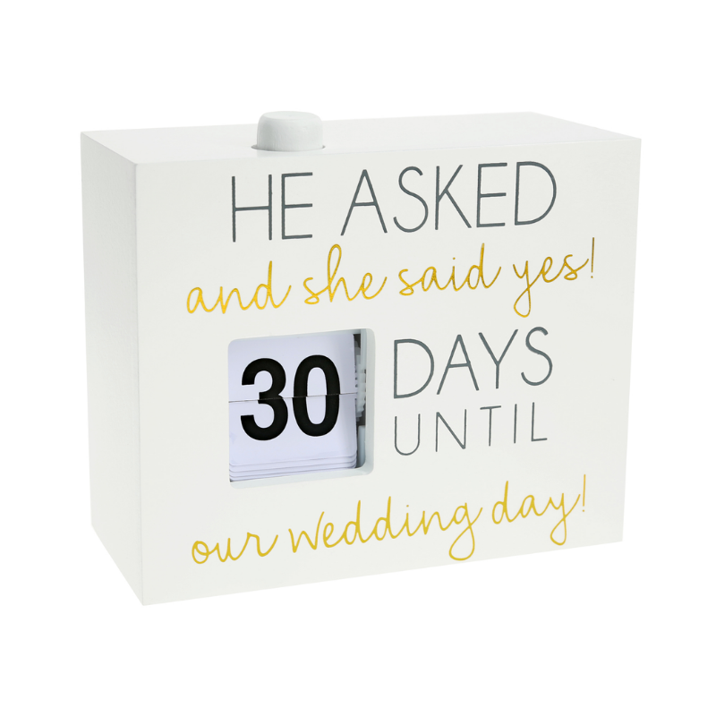 Wedding Countdown Blocks For Bride, Mr And Mrs Wooden Countdown Calendar, Engagement Gift For Her, Rustic Wood Wedding Decor, Days Until Sign, Bridal Shower Gift Keepsake