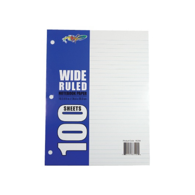 Winners 3 Hole Punched White Refill Paper (100 Sheets)