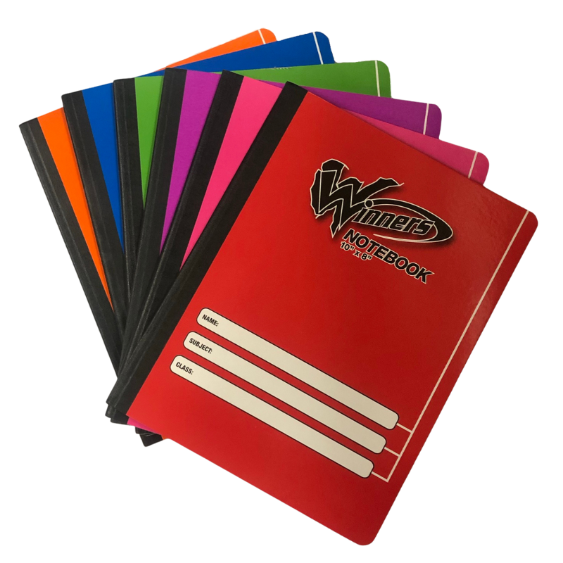 Winners 8" x 10" Hard Cover Notebook (72shts / 144pgs)