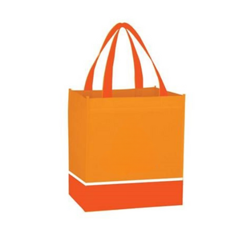 120G White Stripe Matte Laminated Tote Bag