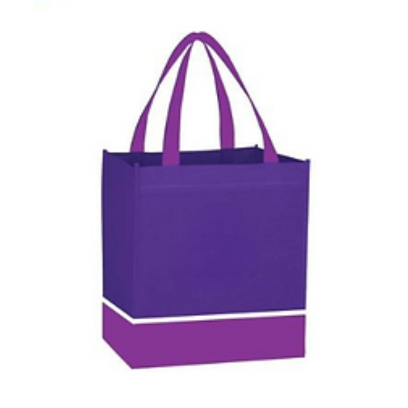 120G White Stripe Matte Laminated Tote Bag