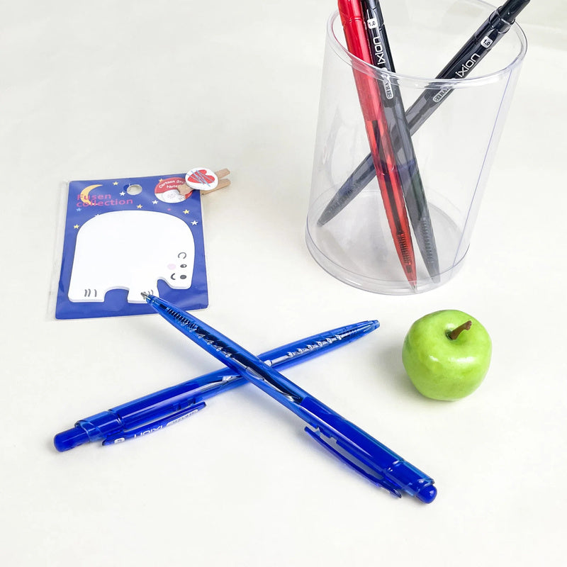 BAZIC Ixion Assorted Colour Retractable Ballpoint Pen (5/Pack)