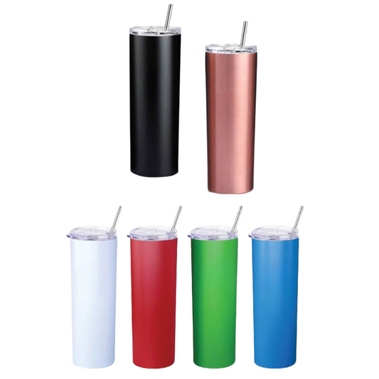 20oz Thermo Skinny Tumbler with Stainless Steel Straw