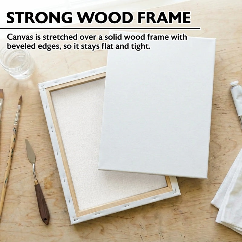 BAZIC Stretched Canvas 5" x 7" - White