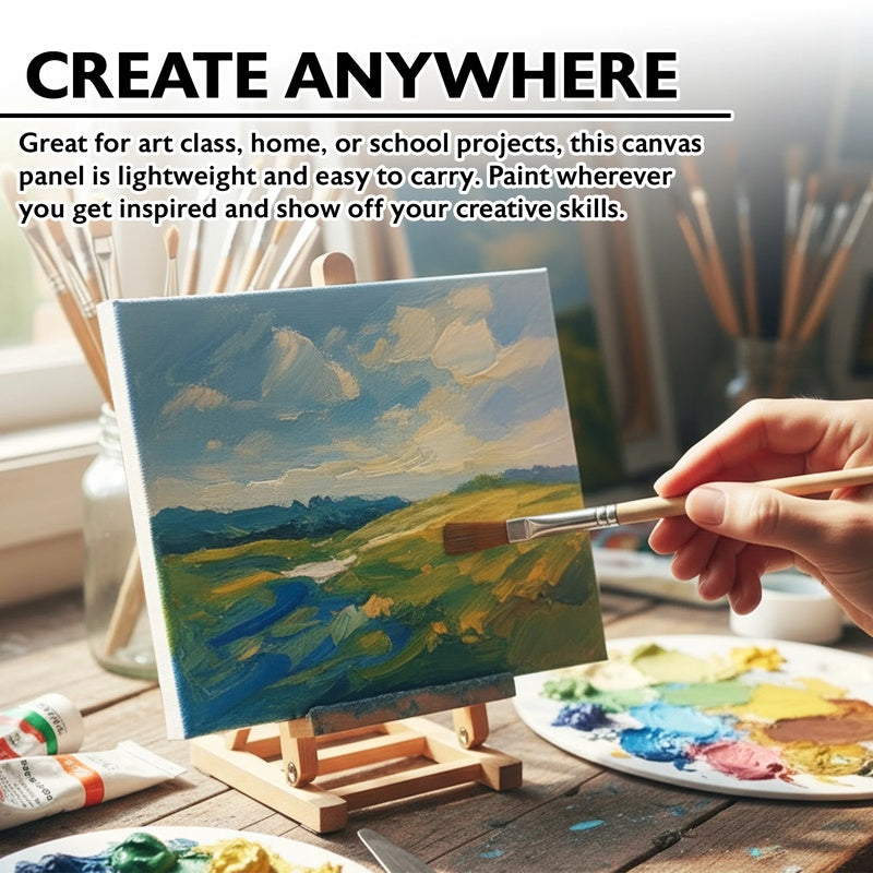 BAZIC Stretched Canvas 5" x 7" - White